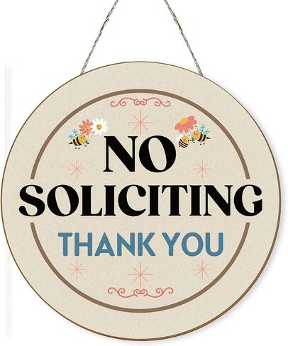 MOTERMATE Humorous No Soliciting Sign Decor for House Funny, Cute No Soliciting Religion Flyers Politiccs Door Signs for Front Porch Door Home Decor Kids, No Solicitors Religious Soliciting Sign, 12x12Inch in Saudi Arabia