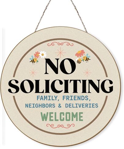 MOTERMATE Humorous No Soliciting Sign Decor for House Funny, Cute No Soliciting Religion Flyers Politiccs Door Signs for Front Porch Door Home Decor Kids, No Solicitors Religious Soliciting Sign, 12x12Inch in Saudi Arabia