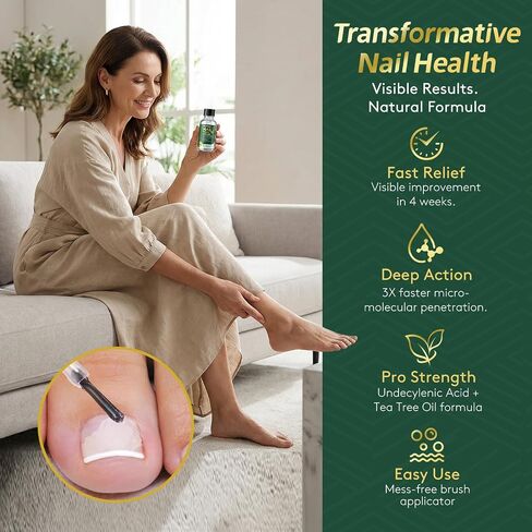 Toenail Fungus Treatment Extra Strength【Max Strength Tea Tree Oil & Undecylenic Acid】Fungus Nail Treatment Liquid Maximum Strength【3-Day Fast Relief】Antifungal Foot & Toe Nail Repair Drops in Kuwait