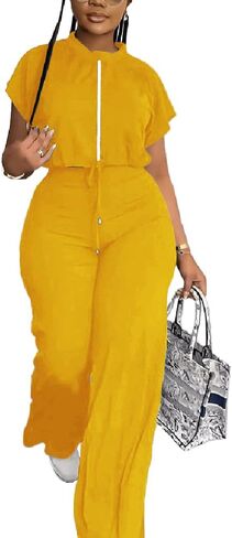 Ulovmi 2 Piece Sets For Women Casual Sweatsuit Outfits Lounge Jogger Pants For Summer Workout in Saudi Arabia