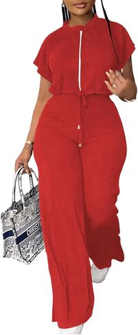 Ulovmi 2 Piece Sets For Women Casual Sweatsuit Outfits Lounge Jogger Pants For Summer Workout in Saudi Arabia