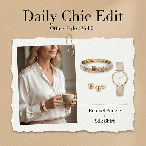 Cloisonne Bracelet Flower Enamel Floral Bangle Bangles White Vintage Bracelets for Women Chunky Gold Plated Stackable Trendy Jewelry in Saudi Arabia