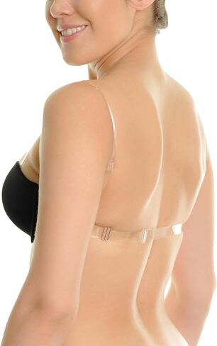 Angelina Women's Wired and Padded Push-up Bras with Clear Convertible Straps (6-Pack) in Kuwait