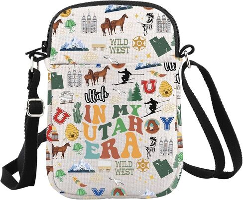WCGXKO Utah Gift Utah Souvenirs In My Utah Era Crossbody Bag Utah Travel Vacation Gift Utah Home Canvas Bag in Kuwait