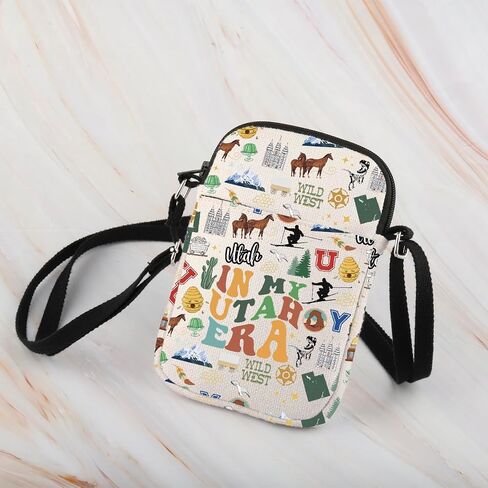 WCGXKO Utah Gift Utah Souvenirs In My Utah Era Crossbody Bag Utah Travel Vacation Gift Utah Home Canvas Bag in Kuwait