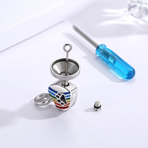 Sterling Silver Cremation Urn Charms for Pet Ashes Bead Rainbow Bridge Dog Memorial Jewelry Gifts for Women in Saudi Arabia