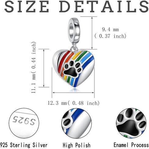 Sterling Silver Cremation Urn Charms for Pet Ashes Bead Rainbow Bridge Dog Memorial Jewelry Gifts for Women in Saudi Arabia