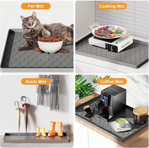 Winisok Silicone Under Sink Mat 34" x 22", Kitchen Essentials and Gadgets, Shelf Liner and Cabinet Protector, Home Organizers and Storage, Waterproof Bathroom Tray in Saudi Arabia