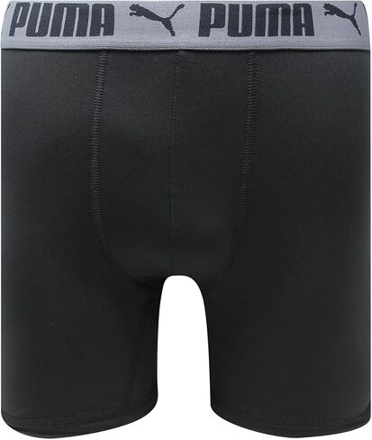 PUMA Men's 5 Pack Performance Boxer Briefs, Black/Blue, X-Large in Kuwait