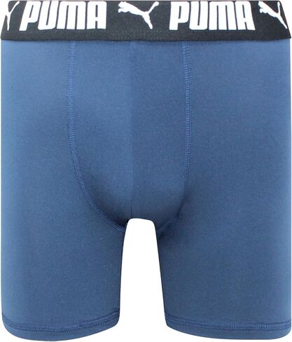 PUMA Men's 5 Pack Performance Boxer Briefs, Black/Blue, X-Large in Kuwait
