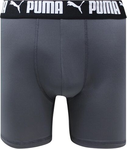 PUMA Men's 5 Pack Performance Boxer Briefs, Black/Blue, X-Large in Kuwait
