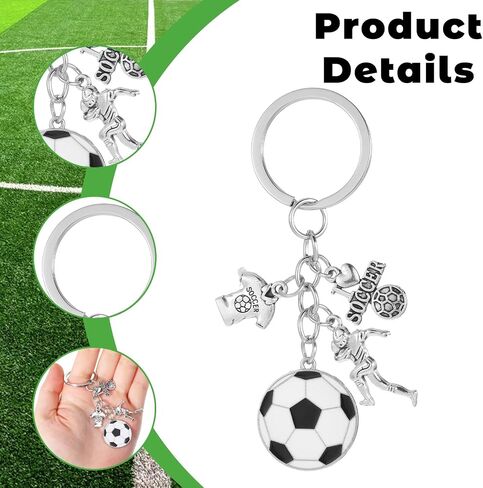 Mini Cute Soccer Keychain, Football Backpacks Charm Keychains Soccer Keychain Pendant Decoration Gifts for Men Women Soccers Fans Boys Girls in Kuwait