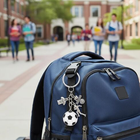 Mini Cute Soccer Keychain, Football Backpacks Charm Keychains Soccer Keychain Pendant Decoration Gifts for Men Women Soccers Fans Boys Girls in Kuwait