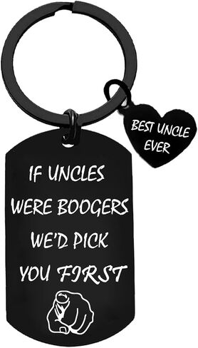 Funny Uncle Keychain Father’s Day Presents Uncle Gifts From Niece Nephew Christmas Birthday Gift for Uncle If Uncles Were Boogers We’d Pick You First in Saudi Arabia