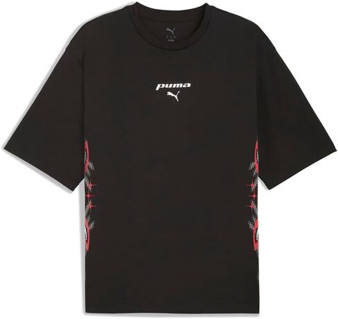 PUMA Mens Pumatech-X Boxy Crew Neck Short Sleeve Casual Tops Casual - Black in Kuwait