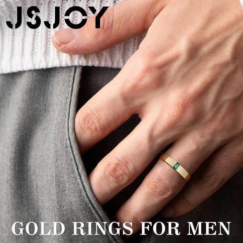 خواتم JSJOY الذهبية التي لا تشوه، خواتم وعد خاتم الزفاف للرجال، قطع الزمرد، خاتم الخطوبة، هدايا الزفاف للعروسين، هدايا عيد ميلاد الزوج للرجال، صديقها in Saudi Arabia