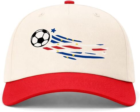 Richardson 5 Panel Two Tone Hat Cape Verde Soccer Ball Flag Men & Women Vintage Baseball Cap Cotton in Kuwait