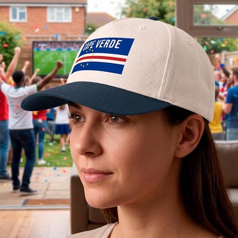 Richardson 5 Panel Two Tone Hat Cape Verde Soccer Ball Flag Men & Women Vintage Baseball Cap Cotton in Kuwait