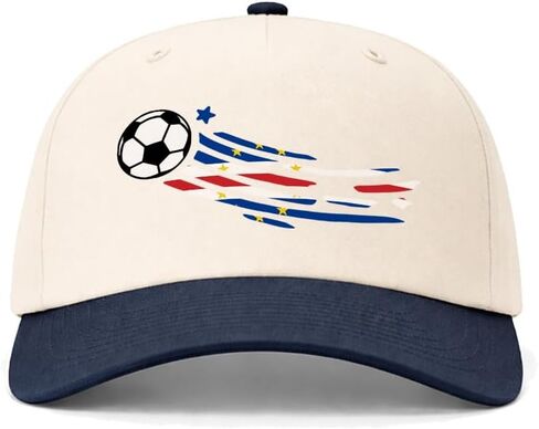 Richardson 5 Panel Two Tone Hat Cape Verde Soccer Ball Flag Men & Women Vintage Baseball Cap Cotton in Kuwait
