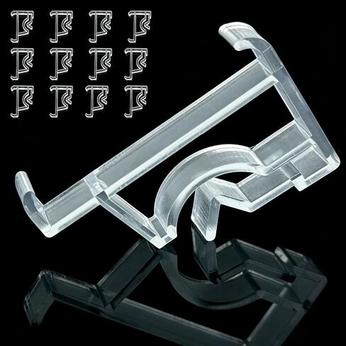 12 Pack Valance Clips 2 Inch Plastic Clear Blind Clips for Wood or Faux Wood Horizontal Blinds Valance in Saudi Arabia