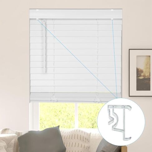 12 Pack Valance Clips 2 Inch Plastic Clear Blind Clips for Wood or Faux Wood Horizontal Blinds Valance in Saudi Arabia