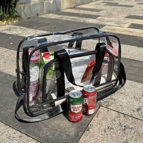 Stadium Approved PVC Large Outdoor Travel Beach Bag Sports Events Crossbody Shoulder Multifunctional Bag in Saudi Arabia