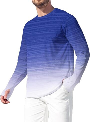 BOJIN Rash Guard for Men UPF 50+ Quick Dry Long Sleeve SPF UV Running Fishing Workout Athletic Sun Protection Shirt in Saudi Arabia