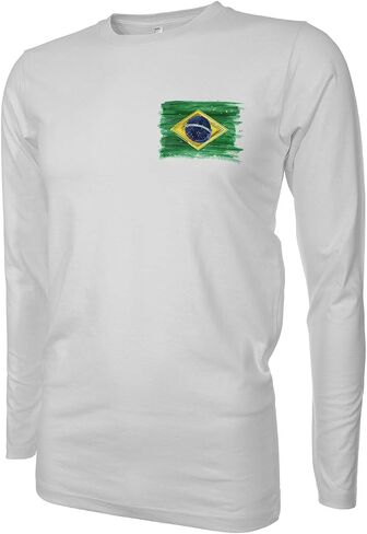 Brazil Flag Brasil Surf 50+ UPF Sun Protection Performance Long Sleeve Moisture Wicking T-Shirt in Saudi Arabia
