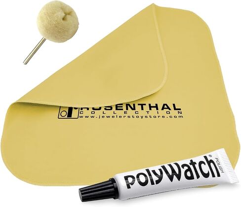 Polywatch Plastic Watch Cleaning Kit – 5ml Watch Polish Scratch Remover for Plastic, Acrylic & Hesalite Crystals – Includes Buffing String & Rosenthal CollectionPolishing Cloth – Restores Clarity in Saudi Arabia