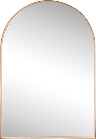 JONATHAN Y Elodie 28" x 40" Gold Arched Wall Mounted Mirror with Aluminum Frame for Bathroom Vanity Bedroom and Entryway Modern Decorative Home Decor MIR209C in Kuwait