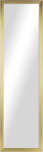 Over Door Full Length Mirror, 13.5x49.5 Inch Rectangular Hanging Mirror with Frame for Wall & Door, Includes Anti-Tip Hardware, Perfect for Bedroom, Closet, Entryway, Bathroom, Dorm (Gold) in Kuwait