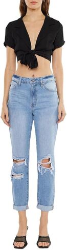 Kancan - High Rise Relaxed Mom Tapered Jeans - (25.5" Inseam) - KC8579L - Includes Official Tag in Kuwait