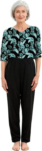 Women Adaptive Dementia Clothing Alzheimer Anti-Strip Jumpsuit Zip Back One Piece for Special Needs Elderly in Saudi Arabia