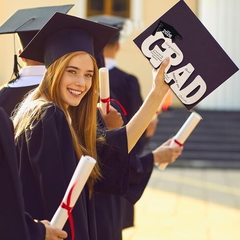 علامة التخرج الخشبية 2026، كبيرة 17 بوصة × 8 بوصة بديل كتاب ضيوف التخرج، ديكور طاولة التخرج الخشبية للحفلات، كبار السن، فئة 2026 هدايا تذكار in Kuwait