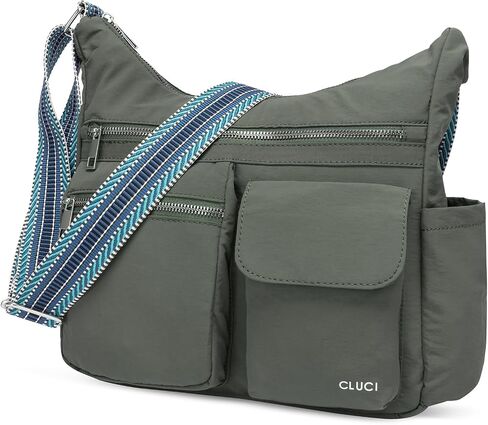 CLUCI Waterproof Nylon Crossbody Bags For Women Bundles with Womens Wallet RFID Blocking Credit Card Wallet in Kuwait