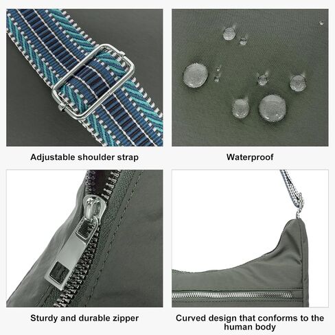 CLUCI Waterproof Nylon Crossbody Bags For Women Bundles with Womens Wallet RFID Blocking Credit Card Wallet in Kuwait