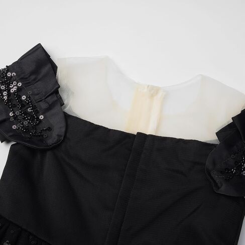Uhnice Girls Sequin Tulle Dress Flower Girl Pageant Gown for Wedding Party Birthday in Kuwait