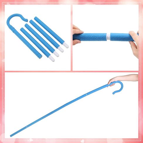 2 Pcs Shepherdess Costume,Pink Medieval Bonnet&Blue Staff for Women Children Carnival Halloween Cosplay Party in Kuwait