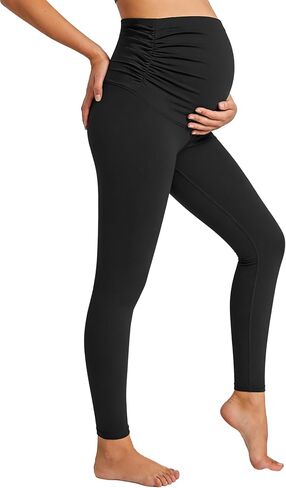 YUDSUD Maternity Leggings for Women Over The Belly Buttery Soft High Elastic Pregnancy Yoga Pants for All Trimesters in Saudi Arabia