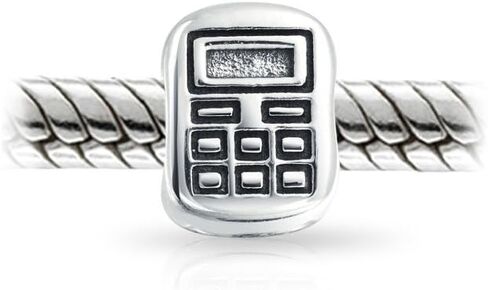 بلينغ مجوهرات محاسب الرياضيات الطالب حاسبة سحر حبة ل.925 الفضة الاسترليني يناسب سوار الأوروبي in Kuwait
