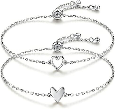 Camhanno Gold Bracelets for Women, Waterproof Stainless Steel Double Heart Chain Bracelet, Symbol of Love & Friendship, Adjustable Dainty Jewelry Gift for Valentine’s Day, Birthday, Anniversary, Christmas in Saudi Arabia