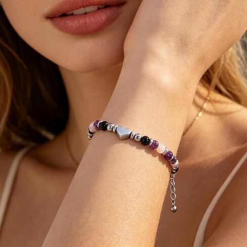 Crystal Bracelet for Women – Balance & Harmony Beaded Jewelry, Symbolic Support for Graduation, New Beginnings & Gifts for Mom, Friends (6.5+2") in Kuwait