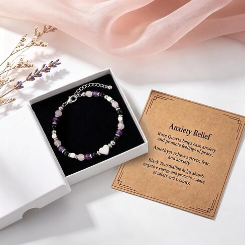 Crystal Bracelet for Women – Balance & Harmony Beaded Jewelry, Symbolic Support for Graduation, New Beginnings & Gifts for Mom, Friends (6.5+2") in Kuwait