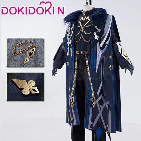 KIRA KIRA Genshin Capitano Cosplay Costumes Doki-N Game Genshin Fatui Harbinger Captain Costume Outfits Plus Size in Kuwait
