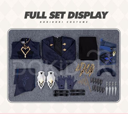 KIRA KIRA Genshin Capitano Cosplay Costumes Doki-N Game Genshin Fatui Harbinger Captain Costume Outfits Plus Size in Kuwait
