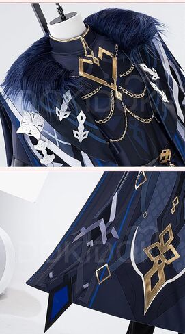KIRA KIRA Genshin Capitano Cosplay Costumes Doki-N Game Genshin Fatui Harbinger Captain Costume Outfits Plus Size in Kuwait