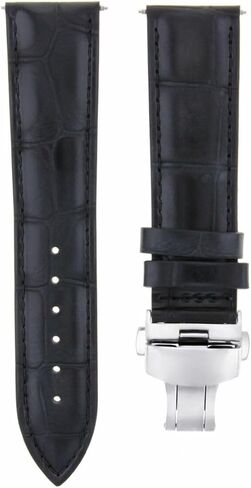 Ewatchparts 20mm Black Leather Watch Band Strap Clasp Compatible With Ecodrive Citizen Calibre 8700 in Kuwait