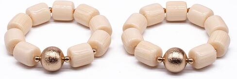 Nigerian Wedding African Beads Jewelry Set Women Simulated Pearl Necklace Earrings and Bracelet (5) in Saudi Arabia