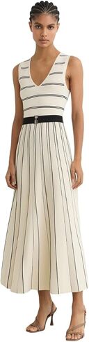REISS Womens' Mallory Sleeveless Striped Knitted Midi Dress in Saudi Arabia