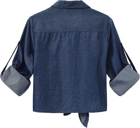 Women's Denim Crop Top with Red Polka Dot Bow Headbands, Halloween Costume, Cosplay Outfit in Kuwait